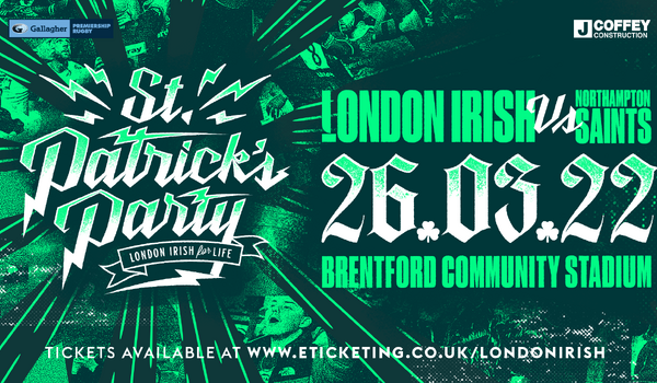 Last chance to get Early Bird tickets for St Patrick's Party!